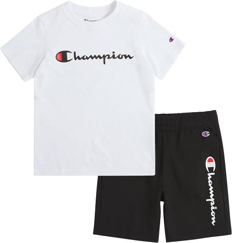 Champion Boys 2 Piece Short Sleeve Shirt and Mesh Shorts Sets in Saudi Arabia