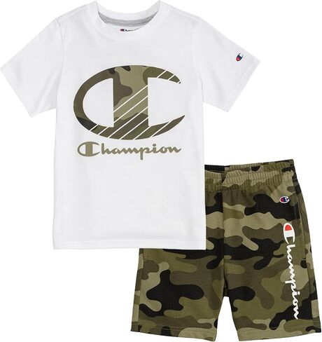 Champion Boys 2 Piece Short Sleeve Shirt and Mesh Shorts Sets in Saudi Arabia