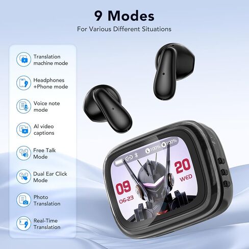 MINISO MS102 AI Translator Earbuds, 3-in-1 Translation Earbuds in Real Time Support 135 Languages, Audifonos Traductores Inglés Español, Bluetooth 6.0 Translating Device for Travel Business Learning in Saudi Arabia
