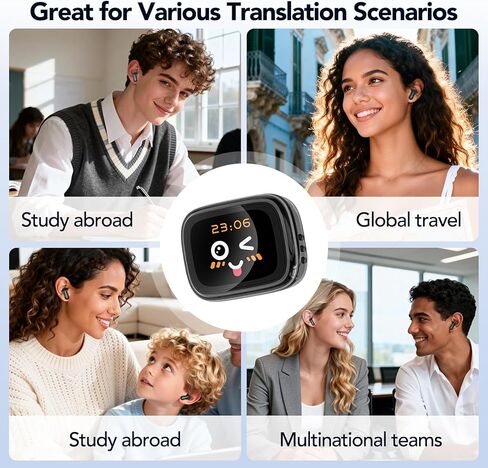 MINISO MS102 AI Translator Earbuds, 3-in-1 Translation Earbuds in Real Time Support 135 Languages, Audifonos Traductores Inglés Español, Bluetooth 6.0 Translating Device for Travel Business Learning in Saudi Arabia
