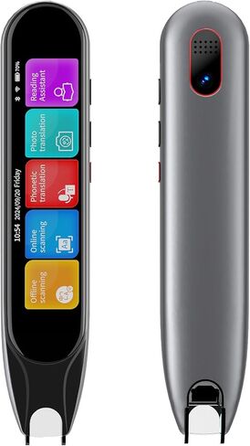 قلم مترجم، قلم قارئ المسح الضوئي، جهاز مترجم اللغة، أداة مساعدة للأطفال والكبار، الذين يعانون من عسر القراءة، ومتعلمي اللغة وصعوبات التعلم، بما في ذلك 142 لغة (رمادي) in Kuwait