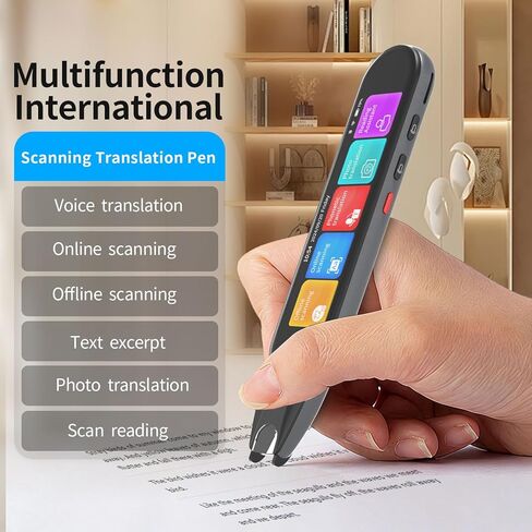 قلم مترجم، قلم قارئ المسح الضوئي، جهاز مترجم اللغة، أداة مساعدة للأطفال والكبار، الذين يعانون من عسر القراءة، ومتعلمي اللغة وصعوبات التعلم، بما في ذلك 142 لغة (رمادي) in Kuwait