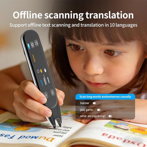 قلم مترجم، قلم قارئ المسح الضوئي، جهاز مترجم اللغة، أداة مساعدة للأطفال والكبار، الذين يعانون من عسر القراءة، ومتعلمي اللغة وصعوبات التعلم، بما في ذلك 142 لغة (رمادي) in Kuwait