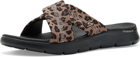 Skechers Women's Go Walk Flex Sandals W/Leopard Print Slide in Saudi Arabia