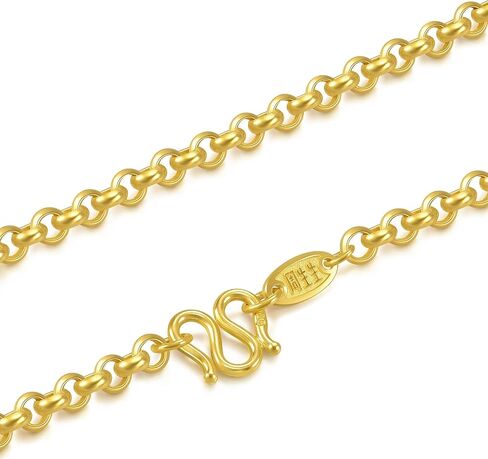 CHOW SANG SANG 999.9 24K Pure Gold Essence Rolo Chain Necklace for Women 45cm 95990N Price-by-Weight 18.71g Gold in Saudi Arabia