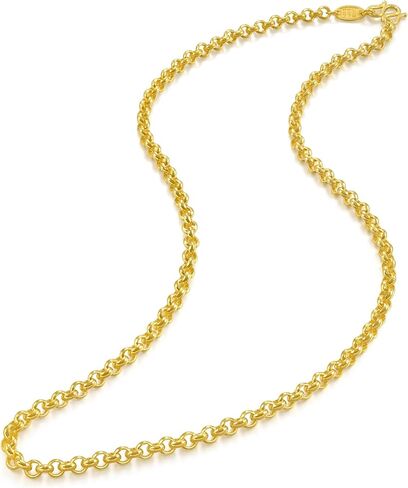 CHOW SANG SANG 999.9 24K Pure Gold Essence Rolo Chain Necklace for Women 45cm 95990N Price-by-Weight 18.71g Gold in Saudi Arabia