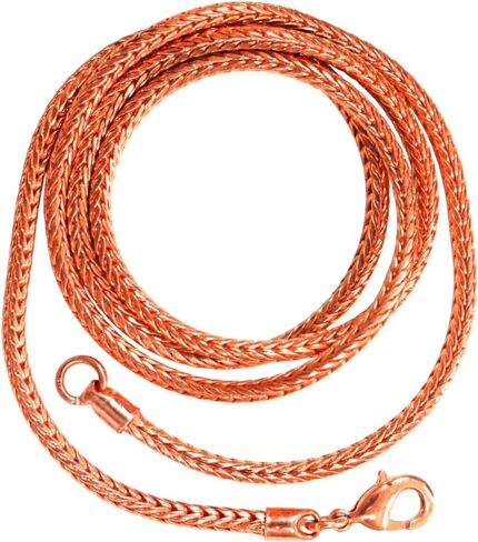 Pure Copper Snake Chain Necklace for Men & Women, Heavy Solid Copper Statement Jewelry Gift, Multiple Lengths (16–26 Inch) in Kuwait