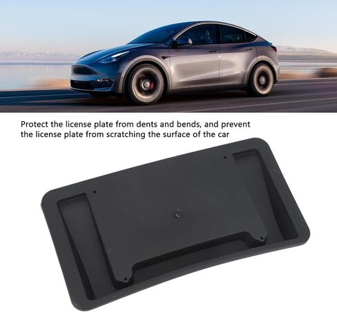 دعامة تثبيت لوحة الترخيص الأمامية 1493090 00 بديل مقاوم للتآكل لطراز Tesla Y 2020 إلى 2023 سلسلة مثبتة على فتحات حفر المصد الأمامي المطلوبة in Kuwait