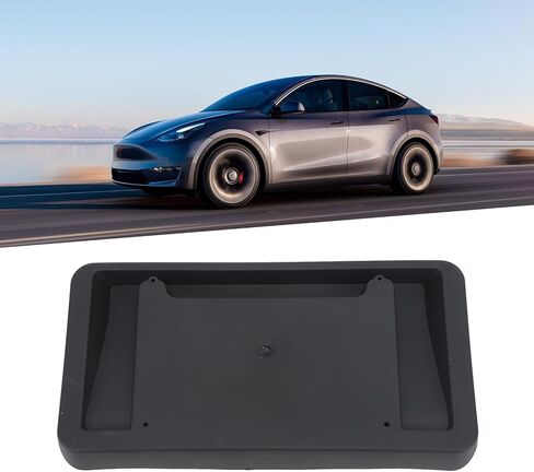 دعامة تثبيت لوحة الترخيص الأمامية 1493090 00 بديل مقاوم للتآكل لطراز Tesla Y 2020 إلى 2023 سلسلة مثبتة على فتحات حفر المصد الأمامي المطلوبة in Kuwait