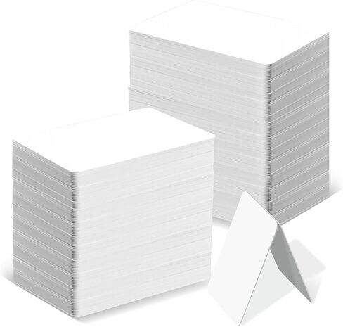 100 حزمة - بطاقات PVC فارغة ZSZ مع طلاء محسّن للحبر، بطاقات بلاستيكية CR80 30 مل لطابعات الحبر in Kuwait
