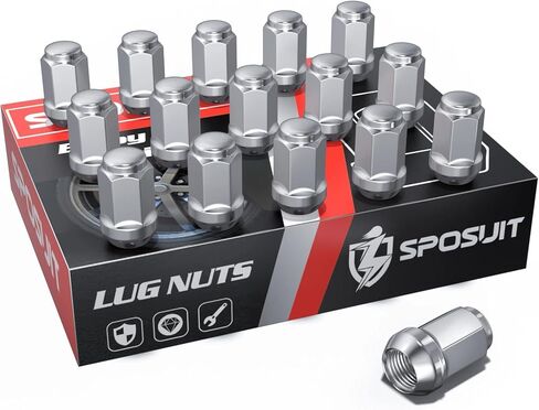 Sposuit M12x1.5 ATV Spline Lug Nuts - Replacement for Honda Talon, Pioneer 500/700/1000, Polaris RZR 900/1000/Turbo/Trail/General, Can-Am X3 - Closed End Black Lug Nut with Socket(16 Pcs) in Saudi Arabia