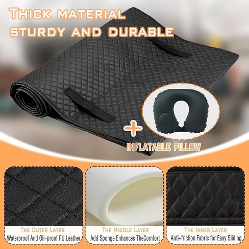 سجادة زاحفة دوارة، سجادة إصلاح قابلة للطي أسفل السيارة، زاحفة سيارات من أجل خلوص منخفض مع حقيبة تخزين، وسادة دوارة زاحفة محمولة، أداة إصلاح تلقائية للعمل على الأرض (58 بوصة × 26.4 بوصة) in Kuwait