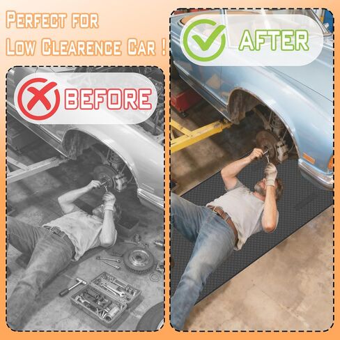 سجادة زاحفة دوارة، سجادة إصلاح قابلة للطي أسفل السيارة، زاحفة سيارات من أجل خلوص منخفض مع حقيبة تخزين، وسادة دوارة زاحفة محمولة، أداة إصلاح تلقائية للعمل على الأرض (58 بوصة × 26.4 بوصة) in Kuwait