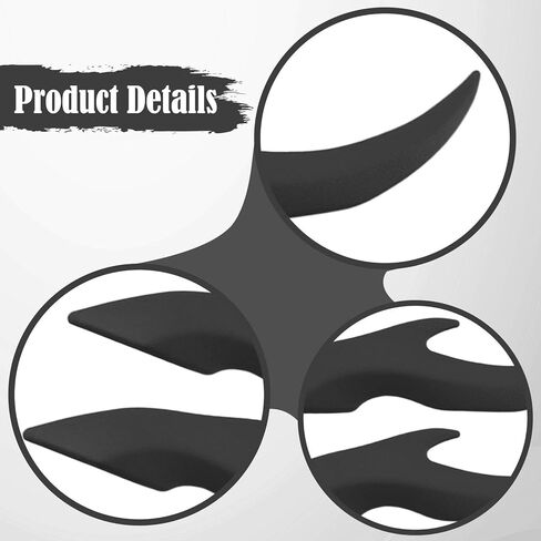 2 Pieces Car Roof Dragon Horn Modification Halloween Devil Horn Car Exterior Decor 3D Auto Roof Decoration, Black in Kuwait