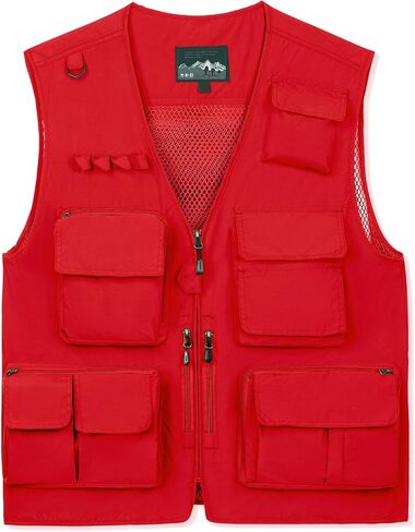 سترة MANLUODANNI الرجالية متعددة الاستخدامات للصيد في الهواء الطلق وسفاري والسفر والعمل مع جيوب in Kuwait