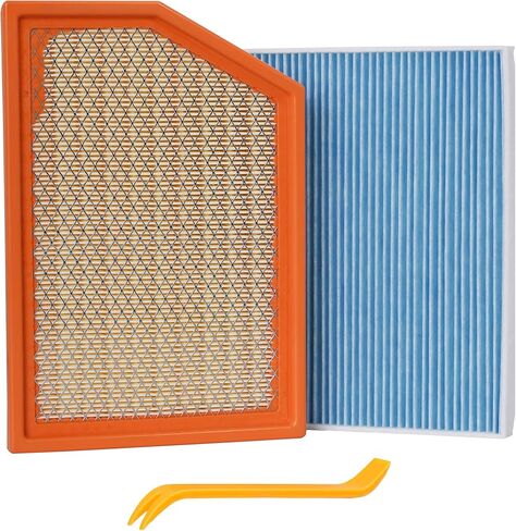Engine Air Filter&Cabin Air Filter Combo Pack-Compatible with Jeep Cherokee 2014 2015 2016 2017 2018-CF12000&CA11877 in Kuwait