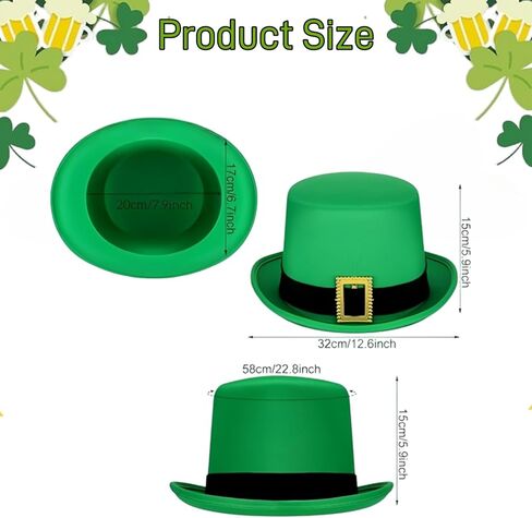 قبعة يوم القديس باتريك، قبعة رأس الجني الخضراء، قبعة شامروك خضراء مخملية من أجل هدايا الحفلات التنكرية للقديس باتريك in Kuwait