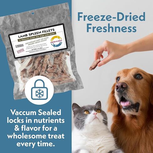 Fresh Is Best - Freeze Dried Healthy Raw Meat Treats for Dogs & Cats - Lamb Spleen Fillets in Saudi Arabia