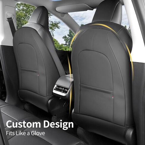 Seat Back Kick Protector Designed for Tesla Model Y/3/X/S Accessories(Includes 2025 Model Y & 2024-2025 Model 3 Highland) - Waterproof, Scratchproof Backseat Cover, Set of 2 in Kuwait