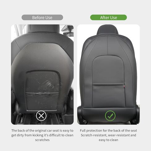 Seat Back Kick Protector Designed for Tesla Model Y/3/X/S Accessories(Includes 2025 Model Y & 2024-2025 Model 3 Highland) - Waterproof, Scratchproof Backseat Cover, Set of 2 in Kuwait