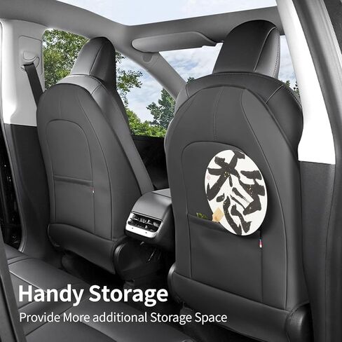 Seat Back Kick Protector Designed for Tesla Model Y/3/X/S Accessories(Includes 2025 Model Y & 2024-2025 Model 3 Highland) - Waterproof, Scratchproof Backseat Cover, Set of 2 in Kuwait