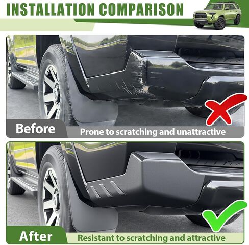 واقي المصد الخلفي لسيارة Toyota 4Runner 2014-2024 (استبعاد TRD Sport & Limited) غطاء زاوية واقي المصد الخلفي مادة TPE ناعمة لملحقات السيارة الخارجية 14-24 4 عداء in Kuwait