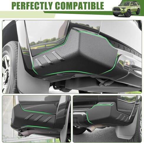 واقي المصد الخلفي لسيارة Toyota 4Runner 2014-2024 (استبعاد TRD Sport & Limited) غطاء زاوية واقي المصد الخلفي مادة TPE ناعمة لملحقات السيارة الخارجية 14-24 4 عداء in Kuwait