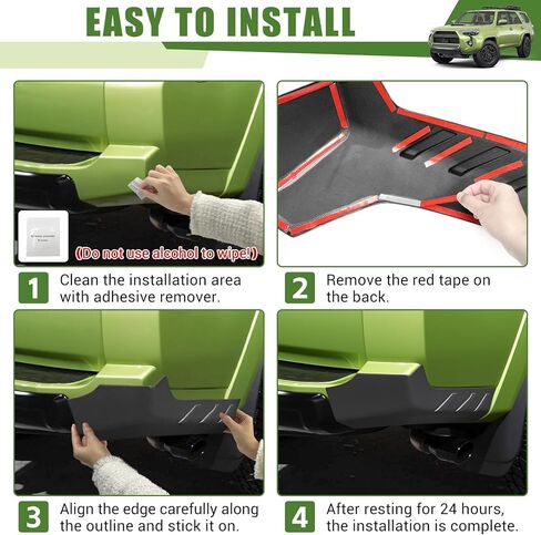 واقي المصد الخلفي لسيارة Toyota 4Runner 2014-2024 (استبعاد TRD Sport & Limited) غطاء زاوية واقي المصد الخلفي مادة TPE ناعمة لملحقات السيارة الخارجية 14-24 4 عداء in Kuwait