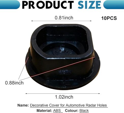 10 PCS Car Bumper Radar Hole Plugs Cover, Waterproof & Dustproof Front Rear Bumper Radar Cover Cap, Plastic Parking Sensor Hole Plug, Universal for Most Cars (21-23mm) in Kuwait