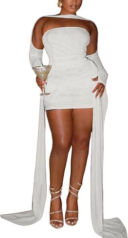 المرأة مثير حمالة صديرية دائرية شبكة الطبقات فستان قصير Bodycon Ruched الجانب أشرطة ضمادة فستان فساتين عيد ميلاد in Kuwait
