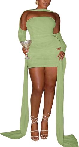 المرأة مثير حمالة صديرية دائرية شبكة الطبقات فستان قصير Bodycon Ruched الجانب أشرطة ضمادة فستان فساتين عيد ميلاد in Kuwait