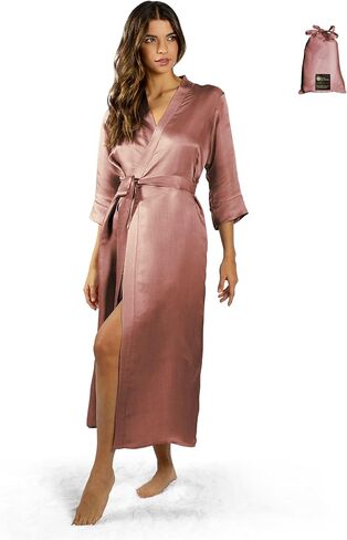 رداء تارا سارتوريا الحريري الفاخر للنساء، 27 أم، كامل الطول، قابل للغسل، XS-4XL، Oprah Daily 2025 in Kuwait