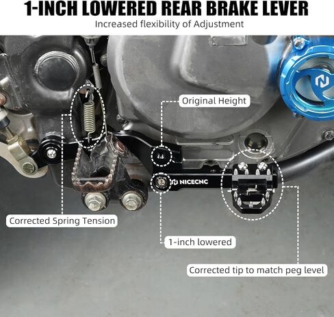 NICECNC Black Lowered Rear Brake Lever, Enhanced Rear Brake Pedal Compatible with Suzuki DR650 1996-2025 in Saudi Arabia