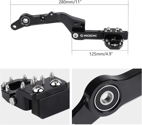 NICECNC Black Lowered Rear Brake Lever, Enhanced Rear Brake Pedal Compatible with Suzuki DR650 1996-2025 in Saudi Arabia