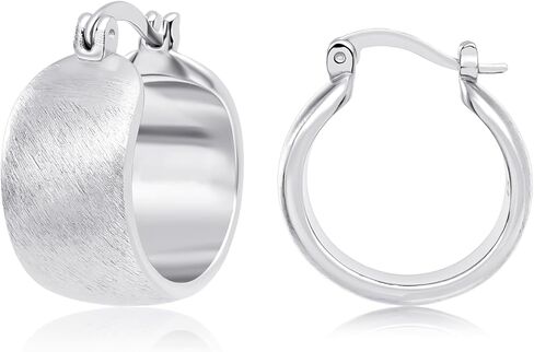 أقراط هوجي صغيرة مكتنزة مطلية بالذهب عيار 18 قيراط للنساء من الفضة الإسترليني أقراط عصرية لا تسبب الحساسية in Kuwait