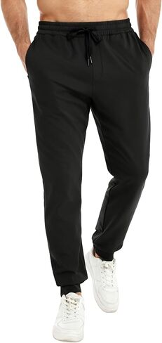 بنطال رياضي رجالي للركض سروال رياضي مدبب مبطن بالصوف مع جيب بسحاب للتمرين الشتوي والجري وصالة الألعاب الرياضية in Kuwait