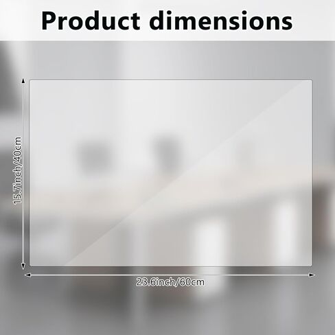 Transparent Under-Desk Wall Protector with Transparent Double-Sided Tape Removes Without Residue Easy to Clean（15.7inch*23.6inch） in Kuwait