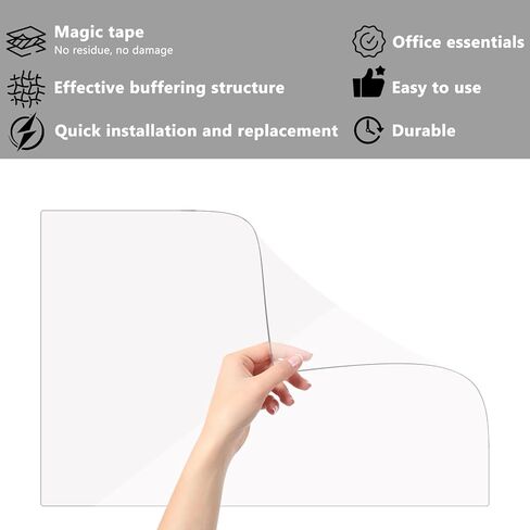 Transparent Under-Desk Wall Protector with Transparent Double-Sided Tape Removes Without Residue Easy to Clean（15.7inch*23.6inch） in Kuwait