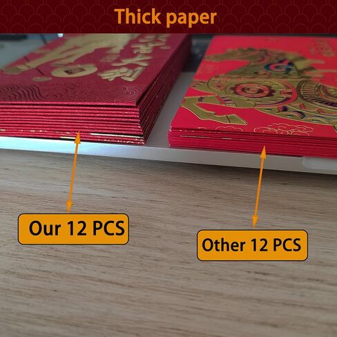 مظاريف حمراء للعام الصيني الجديد للحصان 2026، 18 قطعة (3 أنماط، 6 تصميمات مختلفة لكل نمط)، زينة السنة القمرية الجديدة، هدايا لوازم حفلات رأس السنة الجديدة، مظاريف نقود هونغ باو للنقود in Kuwait