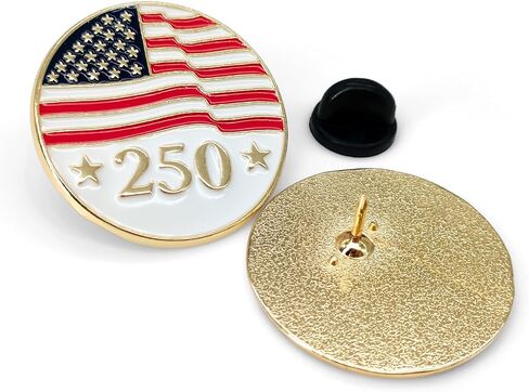 4 قطع من دبابيس الذكرى السنوية الـ 250 لأمريكا في الولايات المتحدة الأمريكية 250 عامًا من دبابيس طية صدر السترة التذكارية من المينا 1776-2026 شارة معدنية بأزرار للتذكار وهدية عيد الاستقلال الوطني in Kuwait