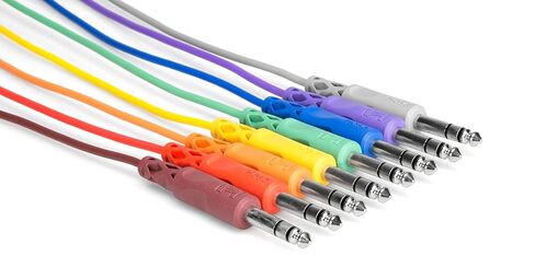 Hosa CSS-845 18-inch 1/4" TRS Balanced Patch Cables 8-Pack in Saudi Arabia