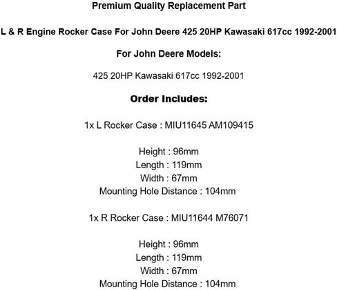 بديل لمحرك John Deere L & R الروك لـ 425 20HP 617cc 1992-2001 OEM in Kuwait