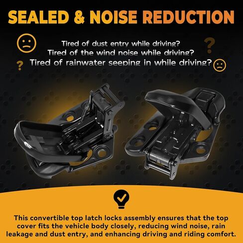 قفل مزلاج سقف قابل للتحويل ناعم من اليسار واليمين مناسب لـ 1990-2003 Mazda Miata مجموعة أقفال مزلاج علوية، زوج واحد NA01-R1-310L NA01-R1-320L in Kuwait