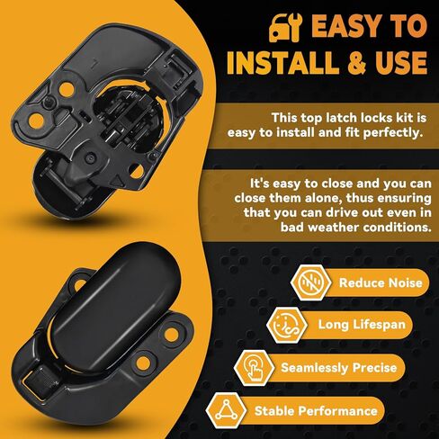 قفل مزلاج سقف قابل للتحويل ناعم من اليسار واليمين مناسب لـ 1990-2003 Mazda Miata مجموعة أقفال مزلاج علوية، زوج واحد NA01-R1-310L NA01-R1-320L in Kuwait