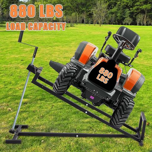 رافعة رفع جزازة العشب، سعة وزن 880 رطل، رافع صيانة تلسكوبي عالي التحمل مع كرنك ومقبض أداة الطاقة، قابل للطي وسهل التجميع، مثالي لجزازات العشب وجرارات الحدائق in Kuwait