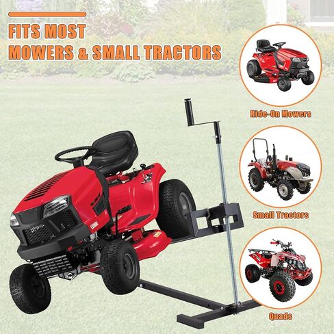 رافعة رفع جزازة العشب، سعة وزن 880 رطل، رافع صيانة تلسكوبي عالي التحمل مع كرنك ومقبض أداة الطاقة، قابل للطي وسهل التجميع، مثالي لجزازات العشب وجرارات الحدائق in Kuwait