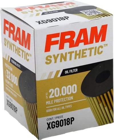 FRAM Ultra Synthetic Automotive Replacement Oil Filter, Designed for Synthetic Oil Changes Lasting up to 20k Miles, XG9018 (Pack of 1) in Kuwait