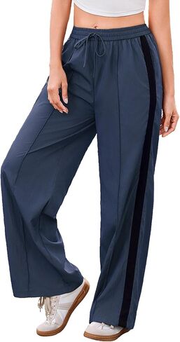 Totatuit Baggy Wide Leg Track Pants for Women Y2K Drawstring Loose Joggers Trendy Casual Workout Pants in Saudi Arabia