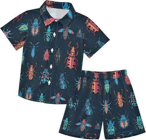 Boccsty Red Strawberry Boy Summer Shorts Sets Hawaiian Toddler Boys T-Shirt & Pants 2 Pcs 3T-10T in Saudi Arabia