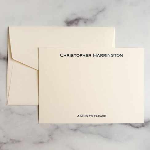 بطاقات مسطحة احترافية مخصصة - حبر مرتفع وحدود سوداء مع 25 ظرفًا مطابقًا in Kuwait